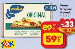 WASA ORİGİNAL GEVREK 275 G 24 DİLİM WASA ORİGİNAL GEVREK 275 G 24 DİLİM